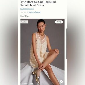 Anthropologie Cream Sleeveless Dress